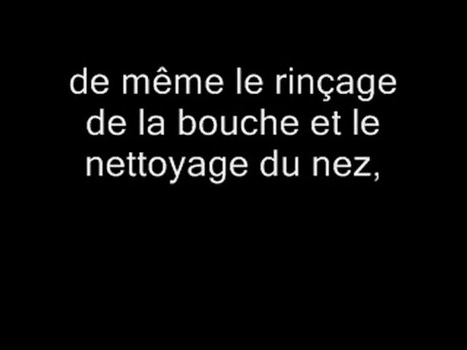 Les obligations dans les ablutions