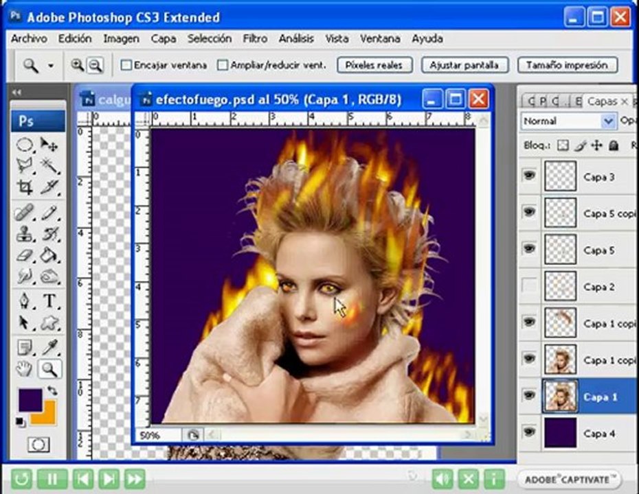 Efecto Fire con Eye Candy 4000