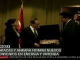 Caracas y Ankara firman nuevos convenios de energía y vivie