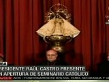 Raúl Castro asistió a inauguración del nuevo seminario de la Iglesia cubana