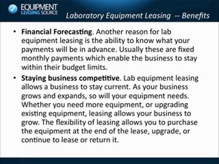 Laboratory Equipment Leasing