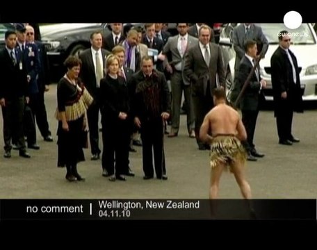 Hillary Clinton welcomed with Powhiri - no comment