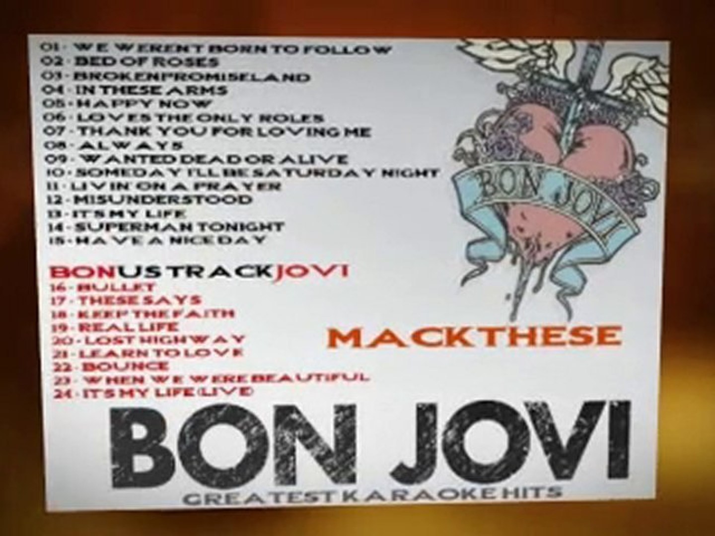 Mackthese Bon Jovi Greatest Karaoke Hits Tv Spot Video Dailymotion
