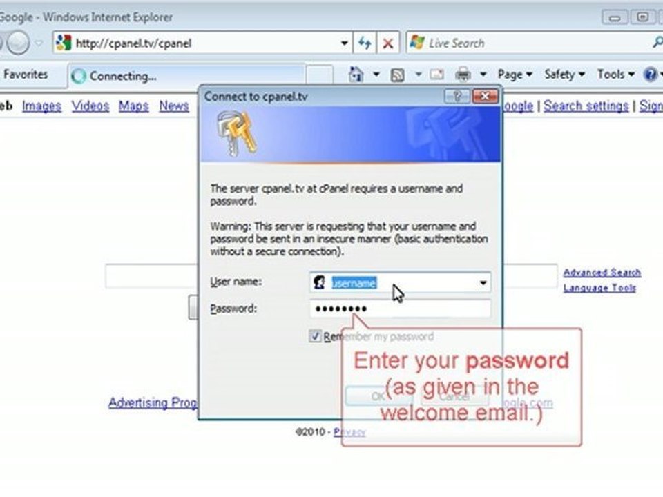 WordPress Tutorial - cPanel Login- WordPressTutorials.TV