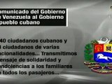 Venezuela envía sus condolencias a Cuba tras accidente aér