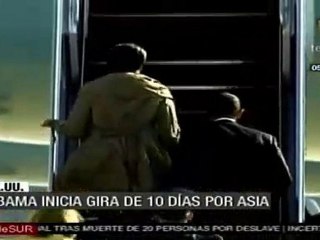Inicia Barack Obama gira de 10 días por Asia