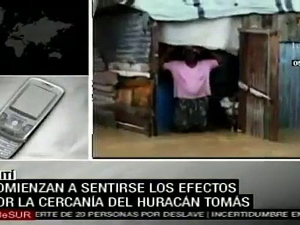 Se sienten efectos de cercanía de huracán Tomás en Haití