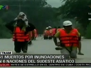 161 Muertos en las inundaciones en 6 naciones del Sudeste Asiático