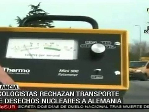 Ecologistas rechazan transporte de desechos nucleares a Alemania