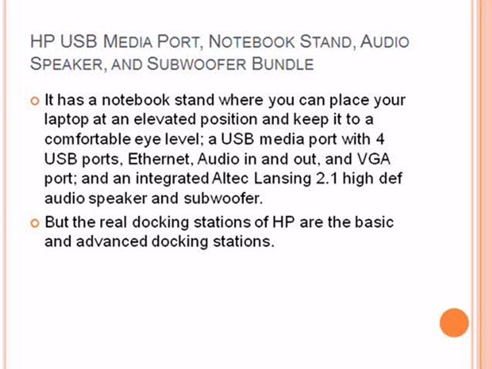 The Different Faces of an HP Dock