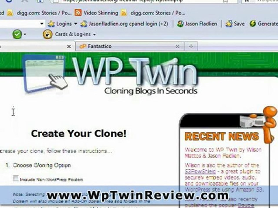 WPTwin - INSTANT Wordpress Backup w. ONE Button Click