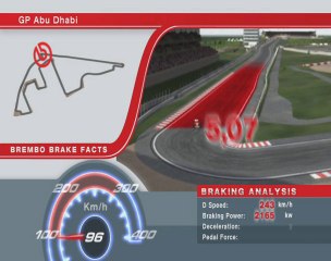 F1 - Największe dohamowanie na torze Yas Marina 2010