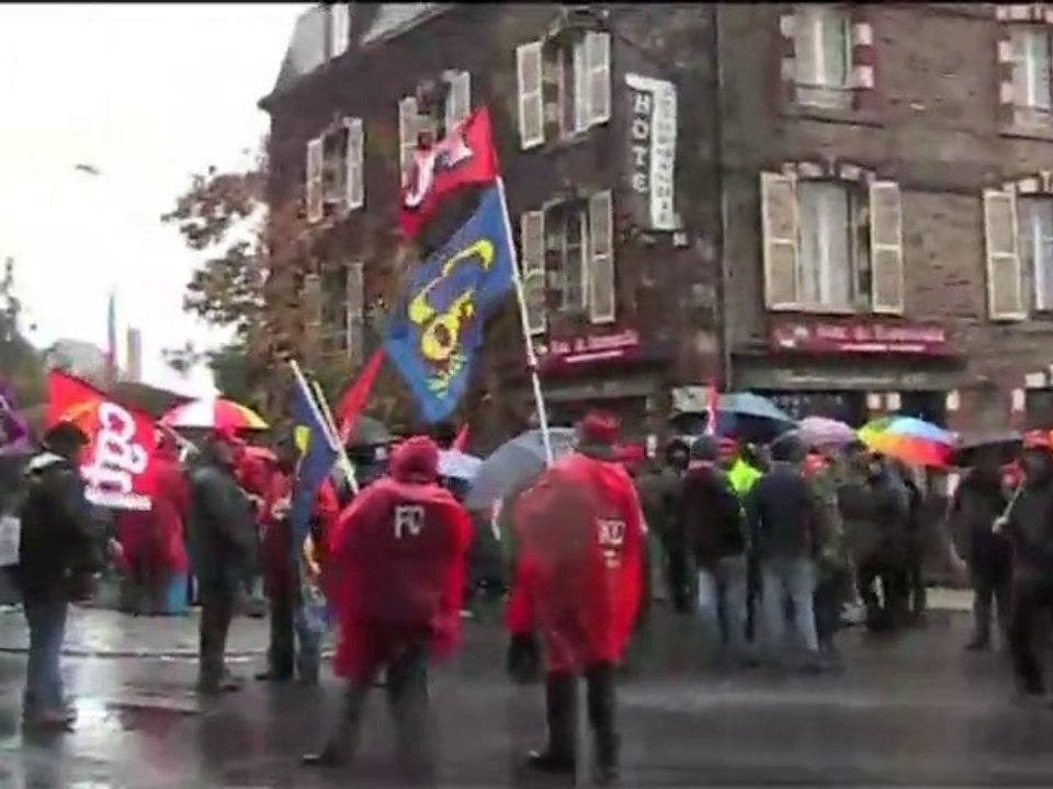 manifestation sur les retraites à Avranches - 9 nov 2010
