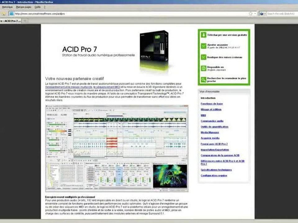 ACID Pro logiciel de production de musique