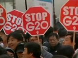 G20 protestors hit Korean streets