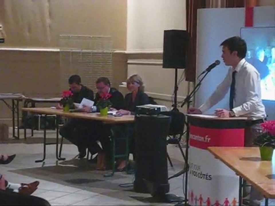 Cantonales 2011, allocution d'Aurélien BERNICCHIA