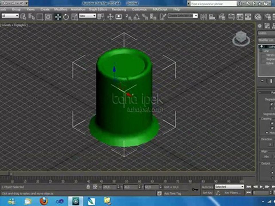 3ds Max Basit Mum Modeli (Lathe Modifiyeri Kullanımı)