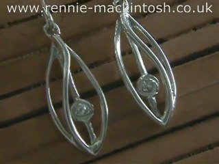 Charles Rennie Mackintosh silver earrings DWK914