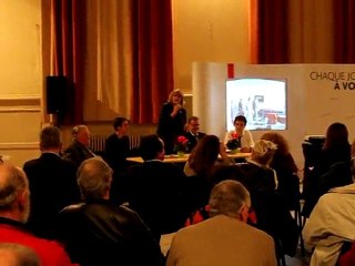 Cantonales 2011, cloture de la réunion par  Marie RICHARD