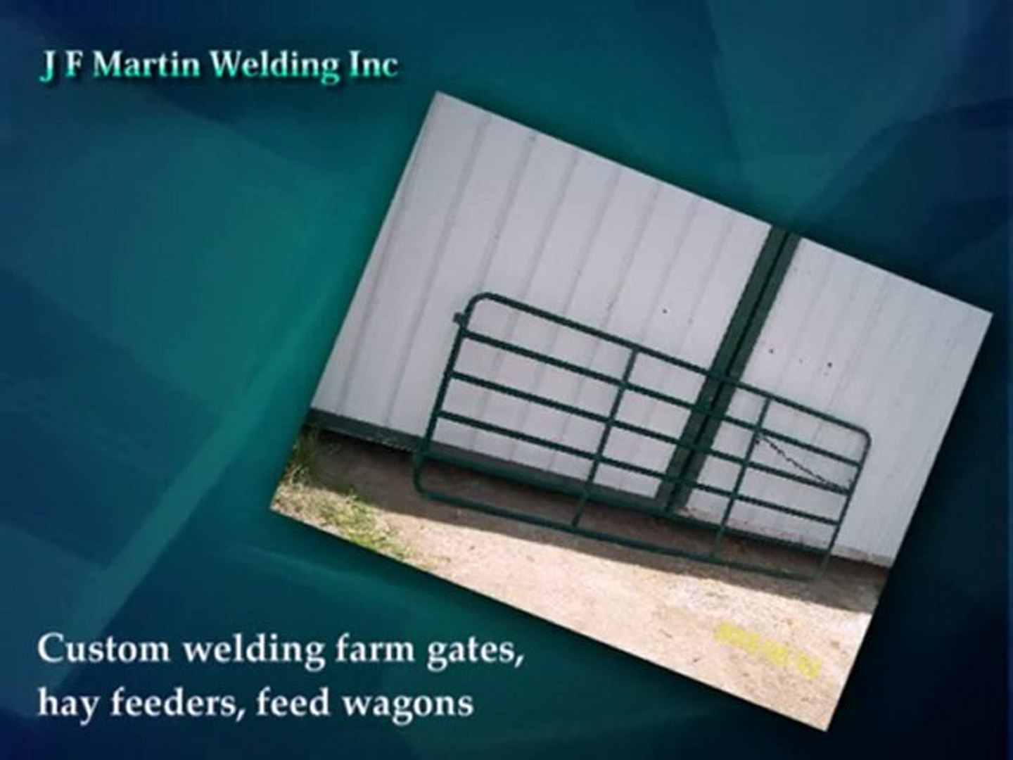 J F Martin Welding Inc Custom Welding Kitchener Video