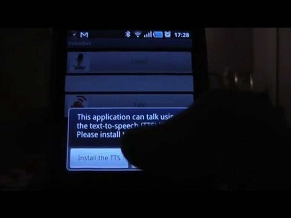 Test Appli VoiceBot sur Samsung Galaxy S