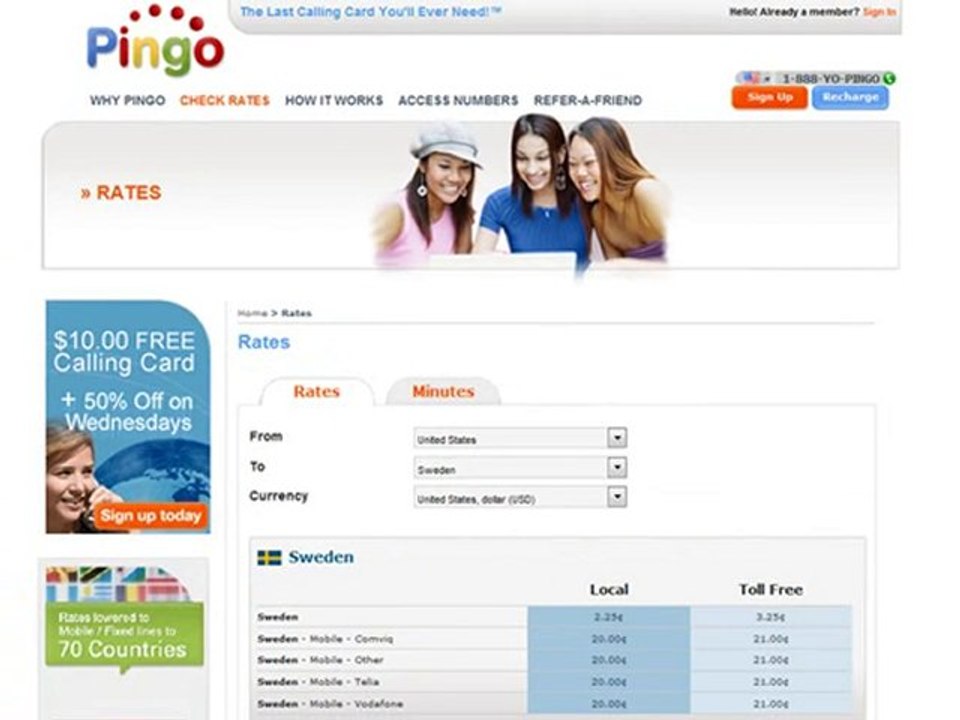 Compare Calling Card Rates to Sweden