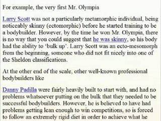 Body Types and Bodybuilding