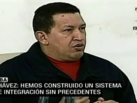 Sin precedentes el sistema de integración Cuba-Venezuela, destaca Presidente Chávez