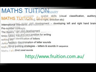 Visit http://fruition.com.au/ to search for private tutoring