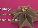 Pliage de serviette en forme de flocon / étoile