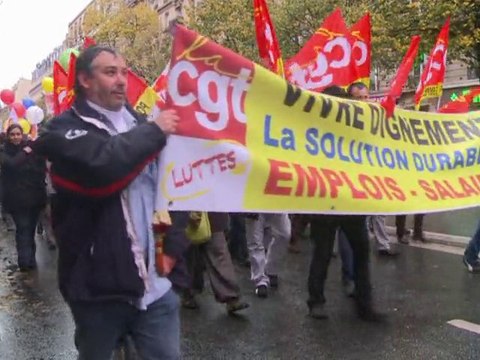 Pôle emploi: manifestation des employés à Paris