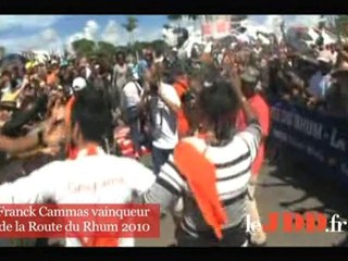 Route du Rhum 2010: l'arrivée de Franck Cammas