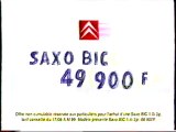 Publicité Saxo BIC Citroën 1999