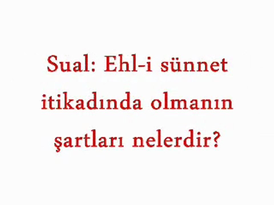EHLİ SÜNNET İTİKADI NEDİR? - CİHAD YAPIM GRAFİK