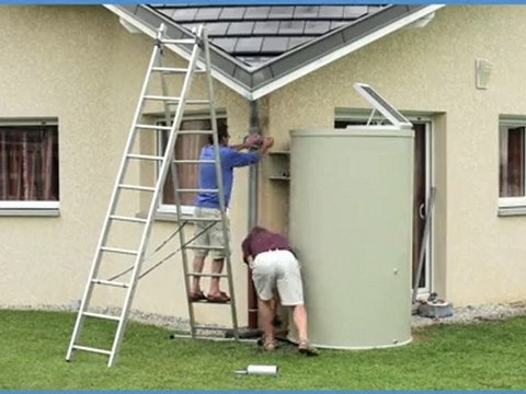 Installation d'un récupérateur d'eau de pluie