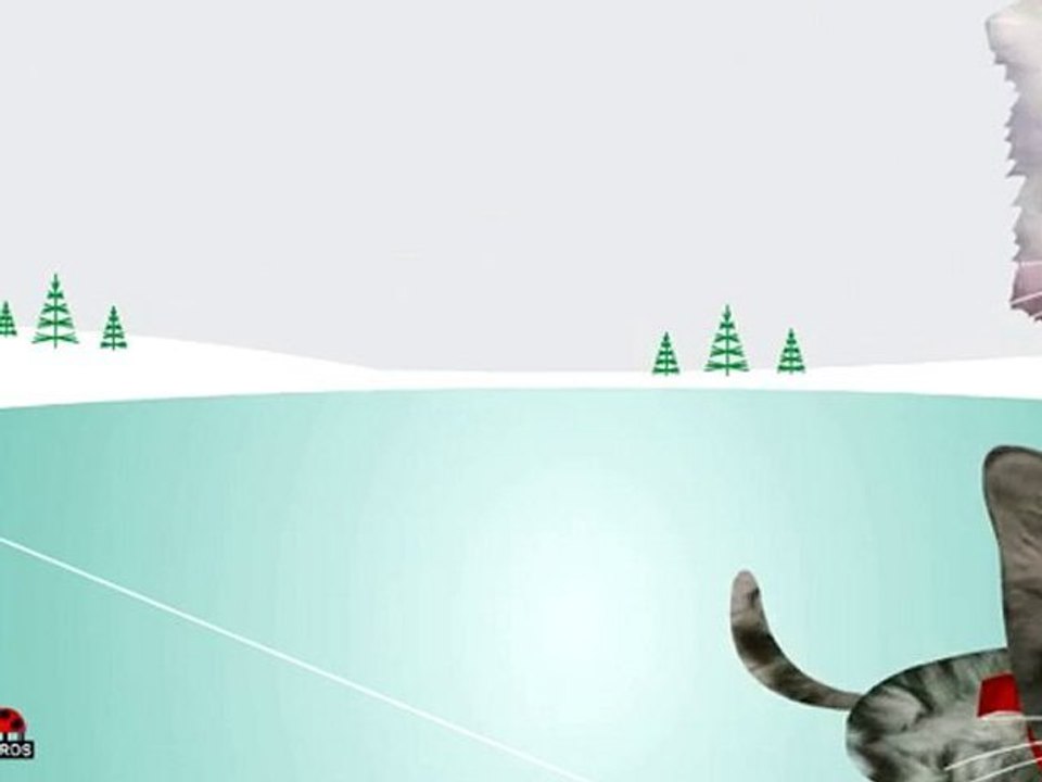 Funny Merry Christmas Animation Cats LadybugEcards.com