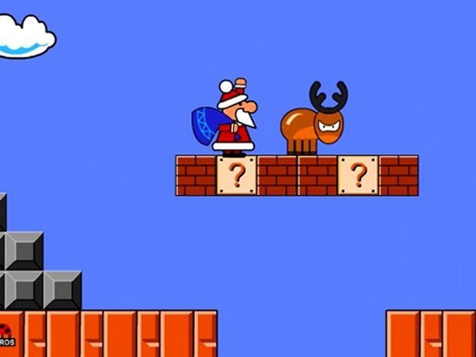 Funny Animation Mario Santa E-cards LadybugEcards.com