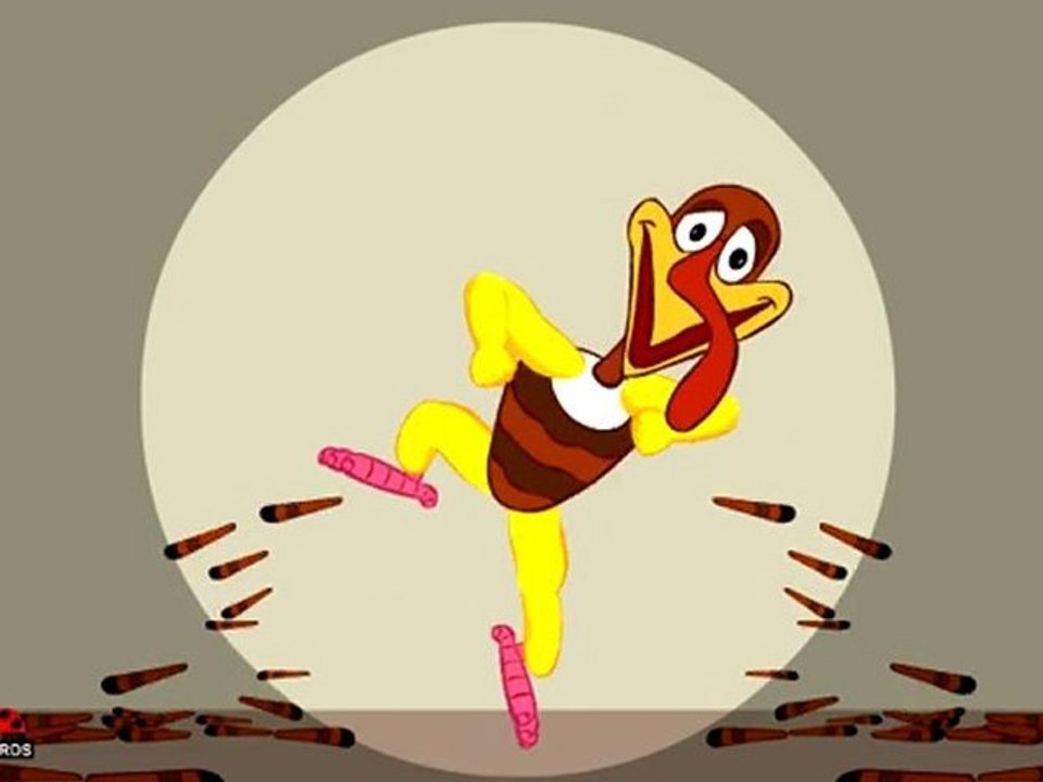 Funny Thanksgiving Dance Turkey E-cards Ladybugecards.com