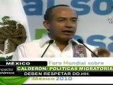 Crimen organizado, el peor enemigo de los migrantes, dice Felipe Calderón