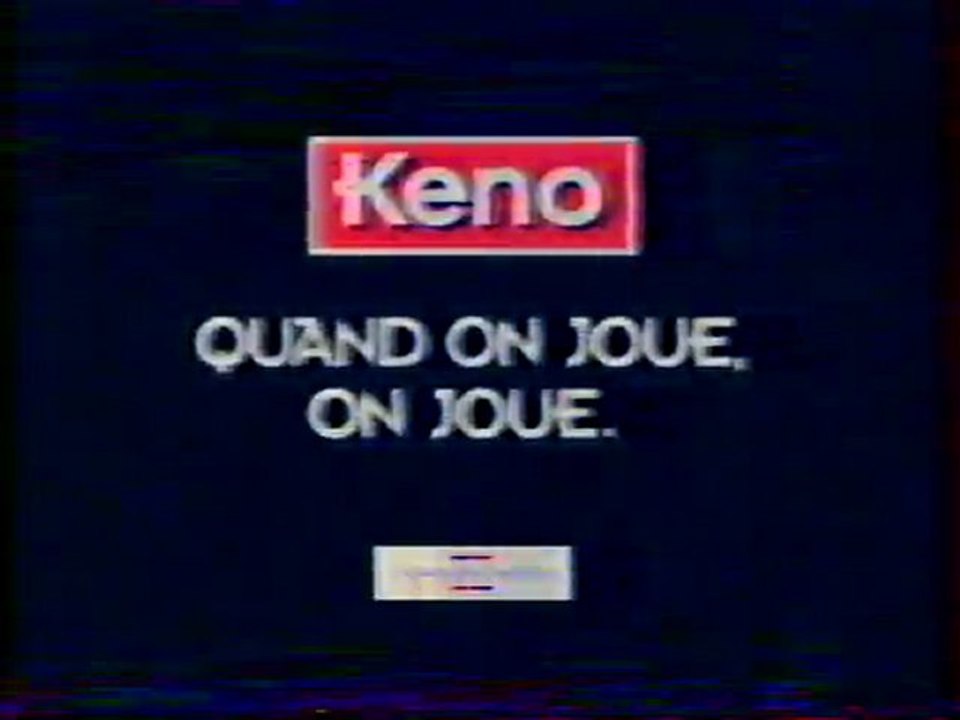 Publicité Keno Francais des jeux 1997