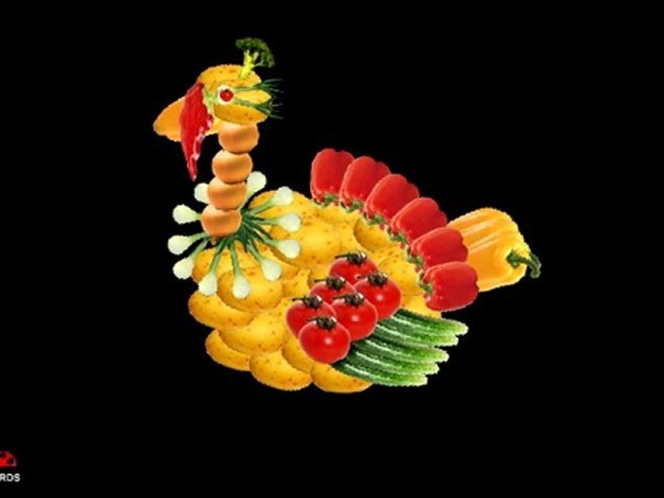 Funny Thanksgiving Turkey Vegetables Free Ladybugecards.com