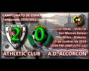 1/16 Copa (vuelta): Athletic 2 - A.D. Alcorcon 0 (10/11/10)