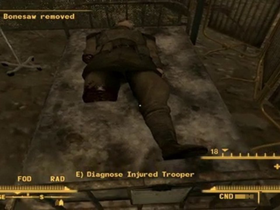 Fallout: New Vegas Diagnose Injured Trooper
