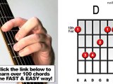 Learn How to Play D Major Bar Chord (For Songs by ...