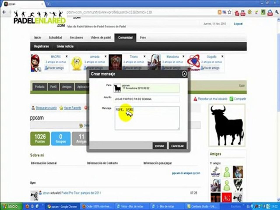 Tienda padel Sevilla-Padelenlared.com-Mensajes