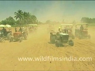 Tractors in the fields…