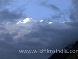 Clouds swirling up the Gaumukh valley, Gangotri