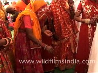 Wedding rituals and folk songs, in rural India.
