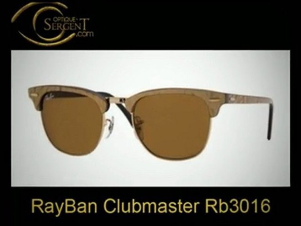 Paires de lunettes de soleil Rayban Clubmaster - Montures solaires Rayban Cubmaster