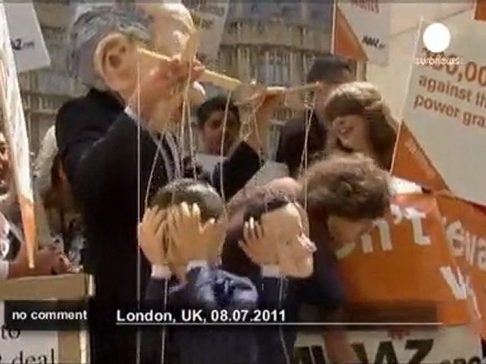 Anti-Murdoch demonstration in London - no comment